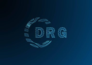 DRG düşük poli harfli logo vektör tasarımı. DRG düşük poli logo tasarımı. DRG benzersiz düşük poli logo tasarımı.