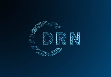 DRN düşük poli harfli logo vektör tasarımı. DRN alt poli logo tasarımı. DRN benzersiz düşük poli logo tasarımı.