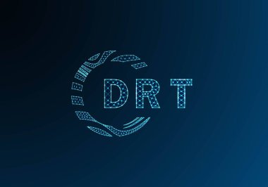 DRT düşük poli harfli logo vektör tasarımı. DRT alt poli logo tasarımı. DRT benzersiz düşük polyester logo tasarımı.