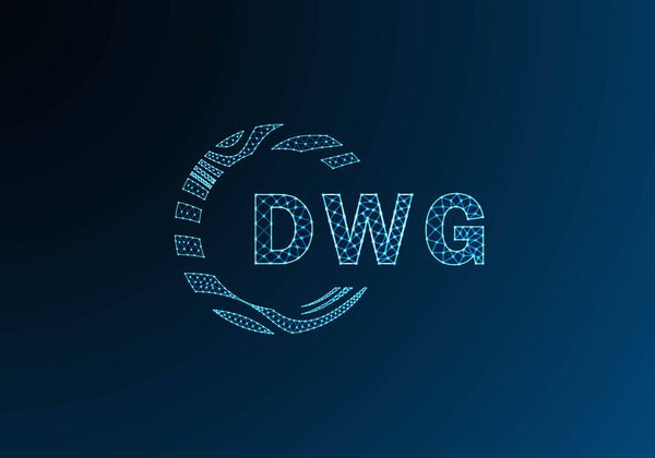 DWG low poly letter logo vector design. DWG lower poly logo design. DWG unique low poly logo design.