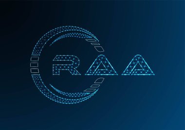 RAA low poly letter logo vector design. RAA lower poly logo design. Low poly logo.