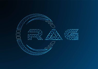 RAG low poly letter logo vector design. RAG lower poly logo design. Low poly logo.