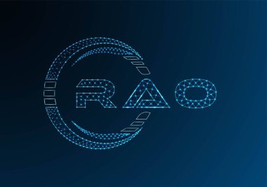 RAO low poly letter logo vector design. RAO lower poly logo design. Low poly logo.