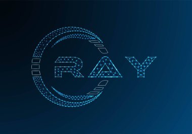 RAY low poly letter logo vector design. RAY lower poly logo design. Low poly logo.