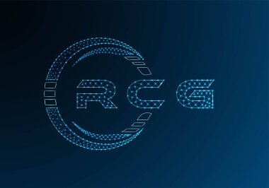 RCG low poly letter logo vector design. RCG lower poly logo design. Low poly logo.