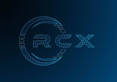 RCX low poly letter logo vector design. RCX lower poly logo design. Low poly logo.