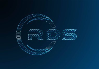 RDS low poly letter logo vector design. RDS lower poly logo design. Low poly logo.