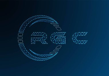 RGC low poly letter logo vector design. RGC lower poly logo design. Low poly logo.