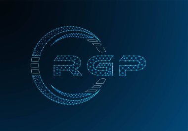 RGP low poly letter logo vector design. RGP lower poly logo design. Low poly logo.