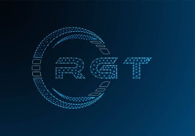 RGT low poly letter logo vector design. RGT lower poly logo design. Low poly logo.