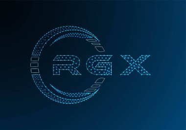 RGX low poly letter logo vector design. RGX lower poly logo design. Low poly logo.