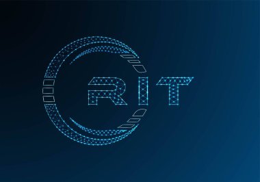 RIT low poly letter logo vector design. RIT lower poly logo design. Low poly logo.