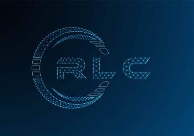RLC low poly letter logo vector design. RLC lower poly logo design. Low poly logo.
