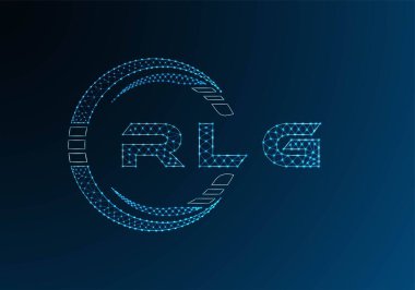 RLG low poly letter logo vector design. RLG lower poly logo design. Low poly logo.