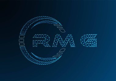 RMG low poly letter logo vector design. RMG lower poly logo design. Low poly logo.