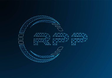 RPP low poly letter logo vector design. RPP lower poly logo design. Low poly logo.