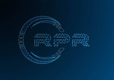 RPR low poly letter logo vector design. RPR lower poly logo design. Low poly logo.
