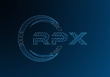 RPX low poly letter logo vector design. RPX lower poly logo design. Low poly logo.