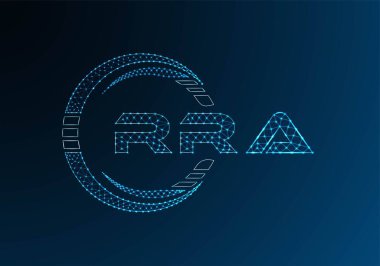 RRA low poly letter logo vector design. RRA lower poly logo design. Low poly logo.