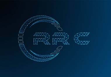 RRC low poly letter logo vector design. RRC lower poly logo design. Low poly logo.