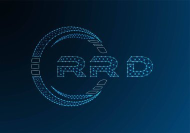RRD low poly letter logo vector design. RRD lower poly logo design. Low poly logo.