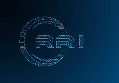 RRI low poly letter logo vector design. RRI lower poly logo design. Low poly logo.