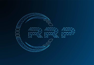 RRP low poly letter logo vector design. RRP lower poly logo design. Low poly logo.