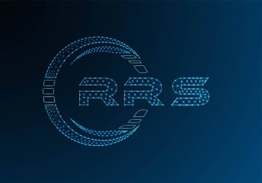 RRS low poly letter logo vector design. RRS lower poly logo design. Low poly logo.