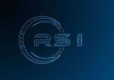 RSI low poly letter logo vector design. RSI lower poly logo design. Low poly logo.