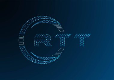 RTT low poly letter logo vector design. RTT lower poly logo design. Low poly logo.