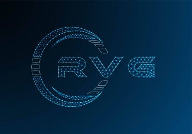 RVG low poly letter logo vector design. RVG lower poly logo design. Low poly logo.