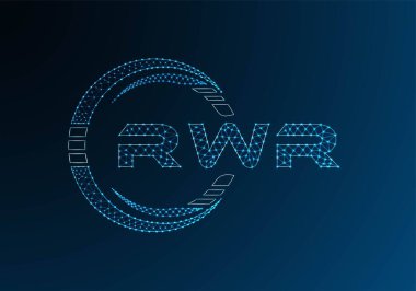 RWR low poly letter logo vector design. RWR lower poly logo design. Low poly logo.