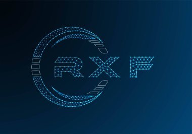 RXF low poly letter logo vector design. RXF lower poly logo design. Low poly logo.