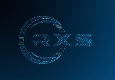 RXS low poly letter logo vector design. RXS lower poly logo design. Low poly logo.