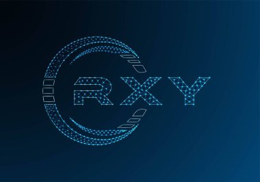 RXY low poly letter logo vector design. RXY lower poly logo design. Low poly logo.