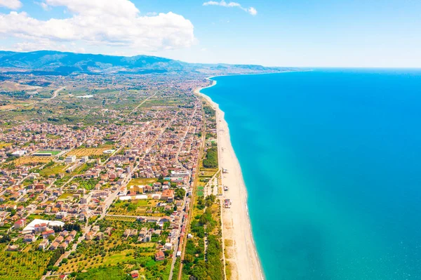 Vista Aérea Locri Calabria Cerca Del Mar — Foto de Stock