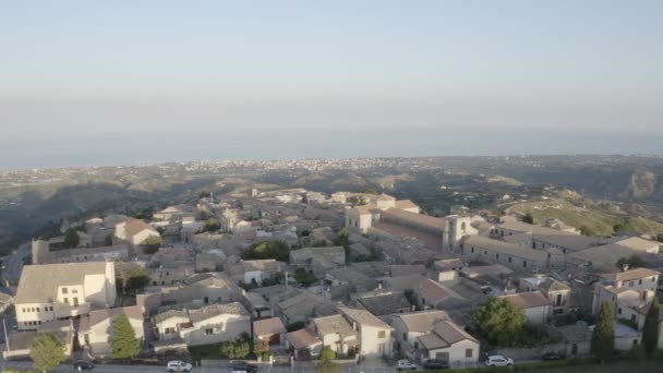 Légi Felvétel Gerace Város Calabria Építészeti Épületek — Stock videók