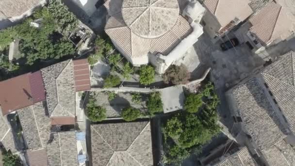 Drone Video Ciudad Gerace Calabria Edificios Arquitectura Hito — Vídeos de Stock