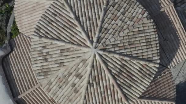 Drone Video Miasta Gerace Kalabrii Budynki Architektoniczne Dachy Katedry — Wideo stockowe