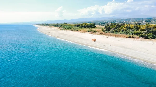 Talya Mavi Akdeniz Güzel Kıyılarındaki Hava Manzarası — Stok fotoğraf