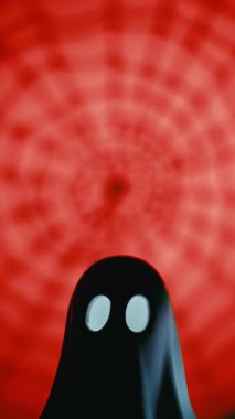 Örümcek Ağı ve Hayalet Kopyalama Alanı ile Cadılar Bayramı Arkaplanı.