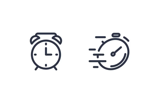 Iconos Tiempo Conjunto Vector Ilustración — Vector de stock