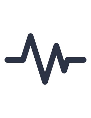 kardiyogram çizgi vektör simgesi.