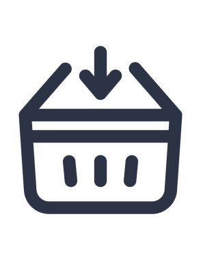 Sepeti satırı vektör simgesi ekleme.