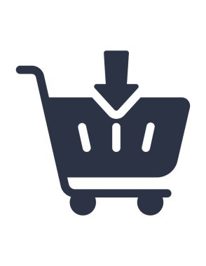 El arabasının, tramvayın, alışveriş simgesinin vektör çizimi 