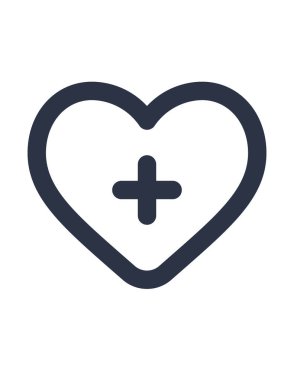 kalp işaret çizgisi vektör simgesi