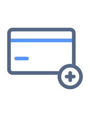 Kredi kartı simgesi, vektör illüstrasyonu