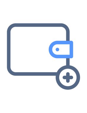 Cüzdanın basit vektör simgesi