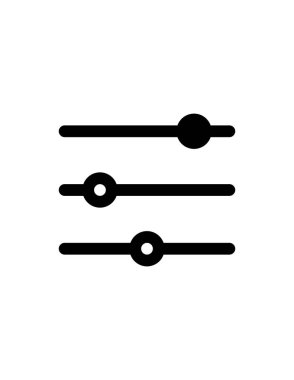 Ayarlama simgesinin vektör illüstrasyonu