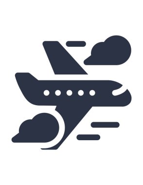 düzlem ikonu vektör illüstrasyonu